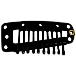 Black Postiche Comb Clip Fastner (35x15mm)