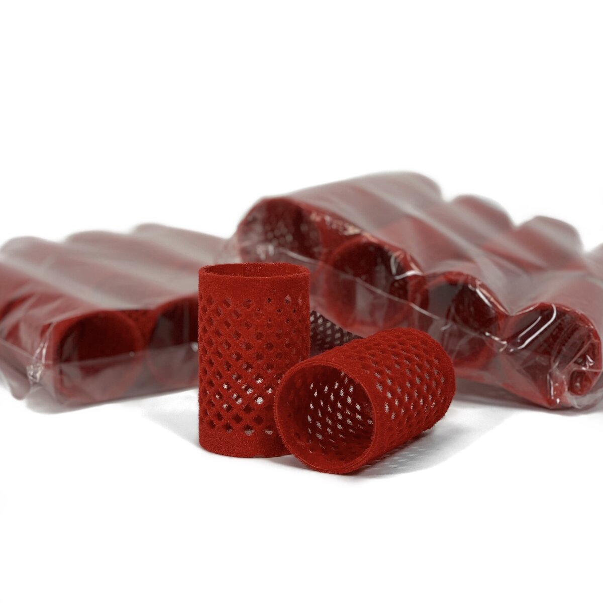 Banbury Postiche 155354 flocked Rollers 40mm Red 10x 12 Pack Roller Accessories