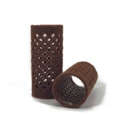 155351-Flocked Rollers in Brown - 28mm