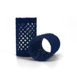 155353-Flocked Rollers in Blue - 36mm