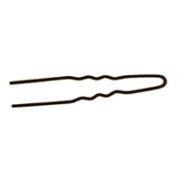 HS2049 BR- Thick Waved Hairpins in Brown - 68mm